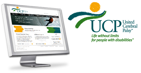 Computer screen with snapshot of new ucp.org website homepage.